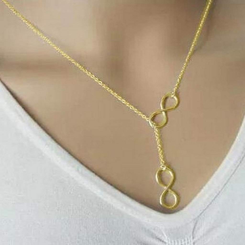 Double infinity deals necklace gold