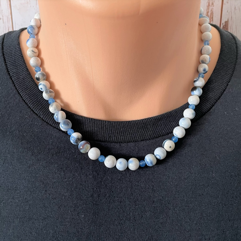 Blue sale onyx necklace