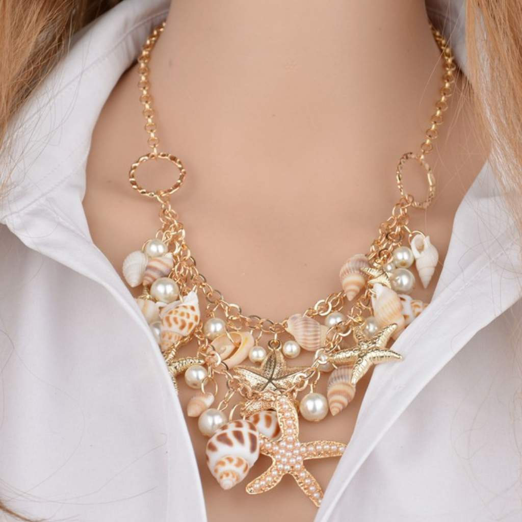 Mixed Chain Freshwater Pearl Necklace gold – ADORNIA