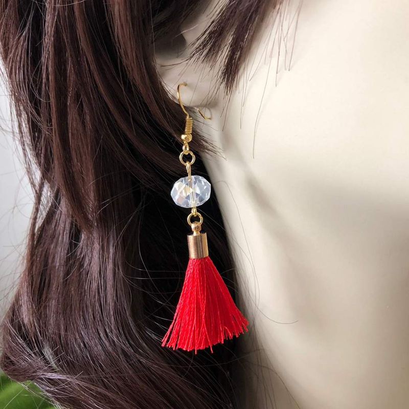Red Crystal Chandelier Fashion Earrings for sale  eBay