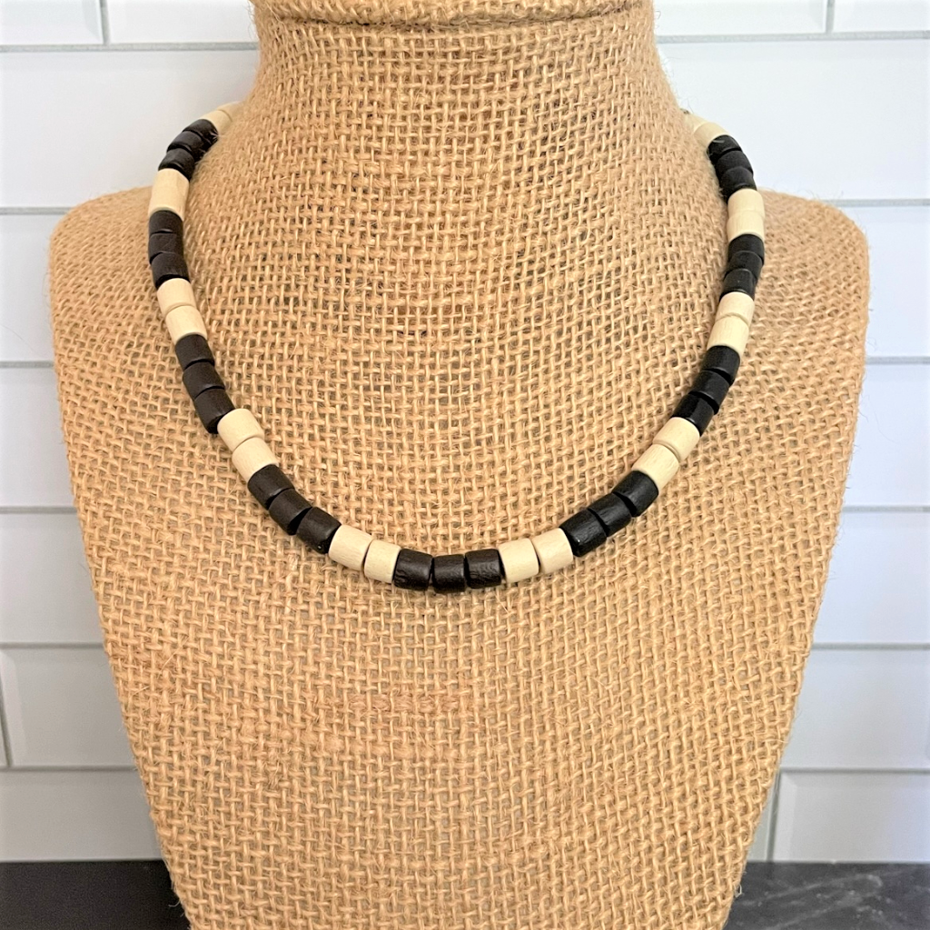 Buy Purple Wood Beaded Necklace for Men, Wooden Choker, Violet White  Necklace, Gift for Him, Ethnic Jewelry, Two Tone Necklace Online in India -  Etsy